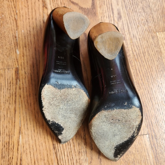 Yves Saint Laurent Black Pump w Wood Heel EU 38.5 - Picture 5 of 5